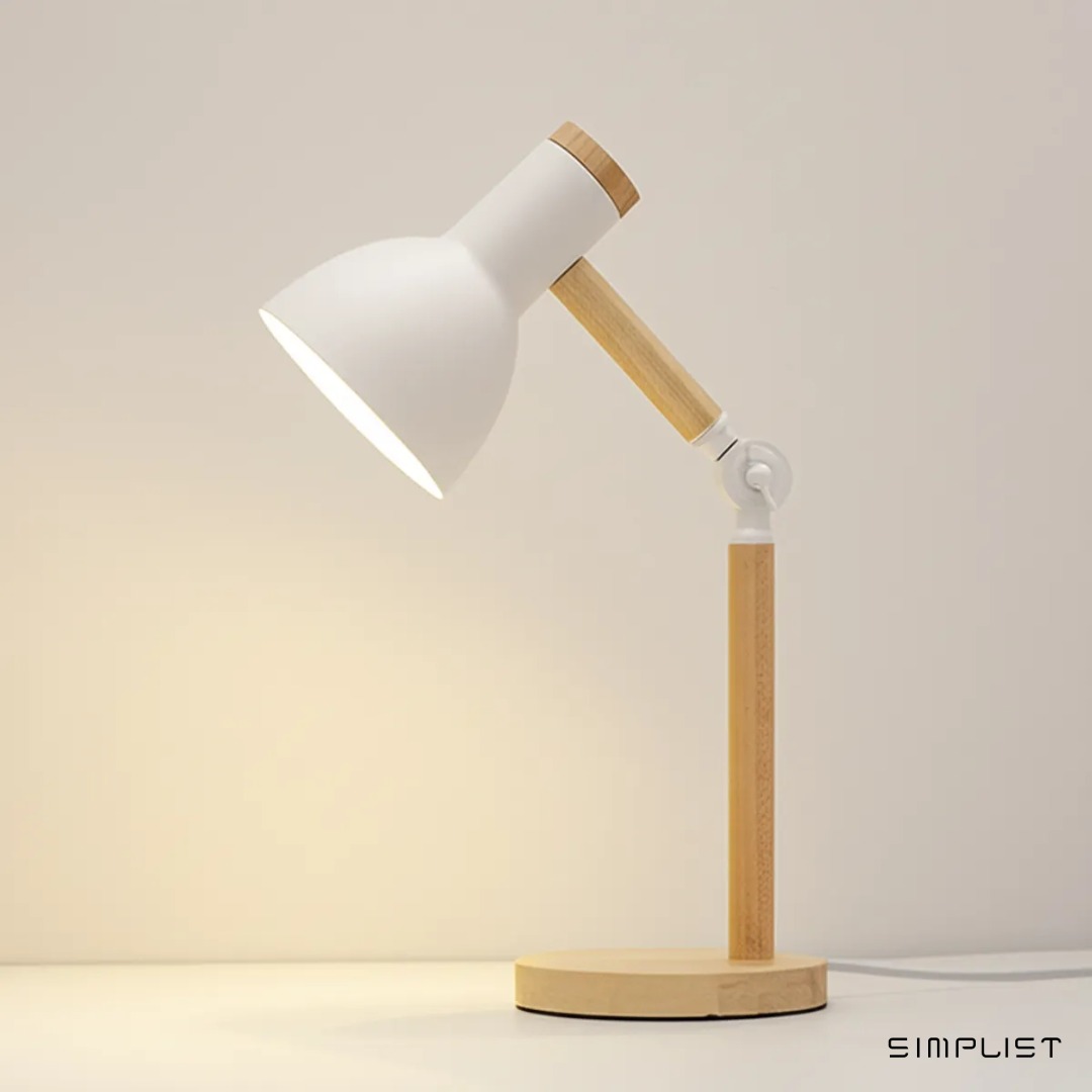 simplist (32) QLIGHA Nordic Wooden Folding Desk Lamp - Eye Protection Reading Table Lamp