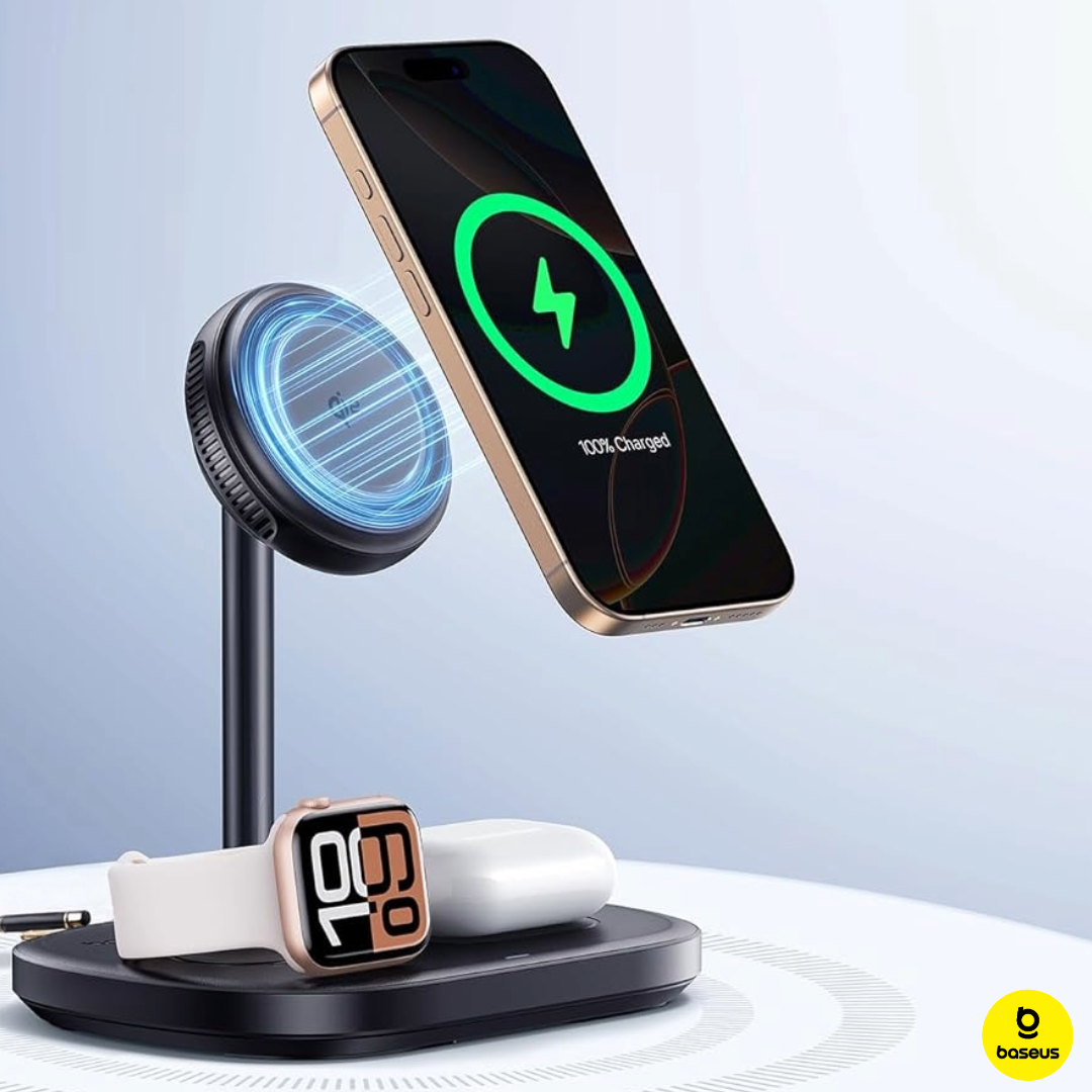 Baseus 3 in 1 charging station 3 in 1 charging station with smart watch,mobile phone and apple airpods