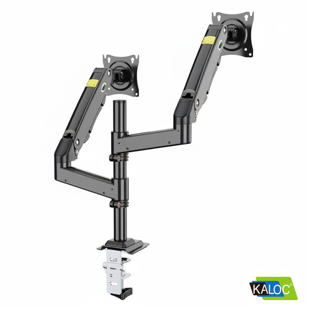 Kaloc DH200 Dual Arm Monitor Mount Stand for 17" to 35" Monitors - Black